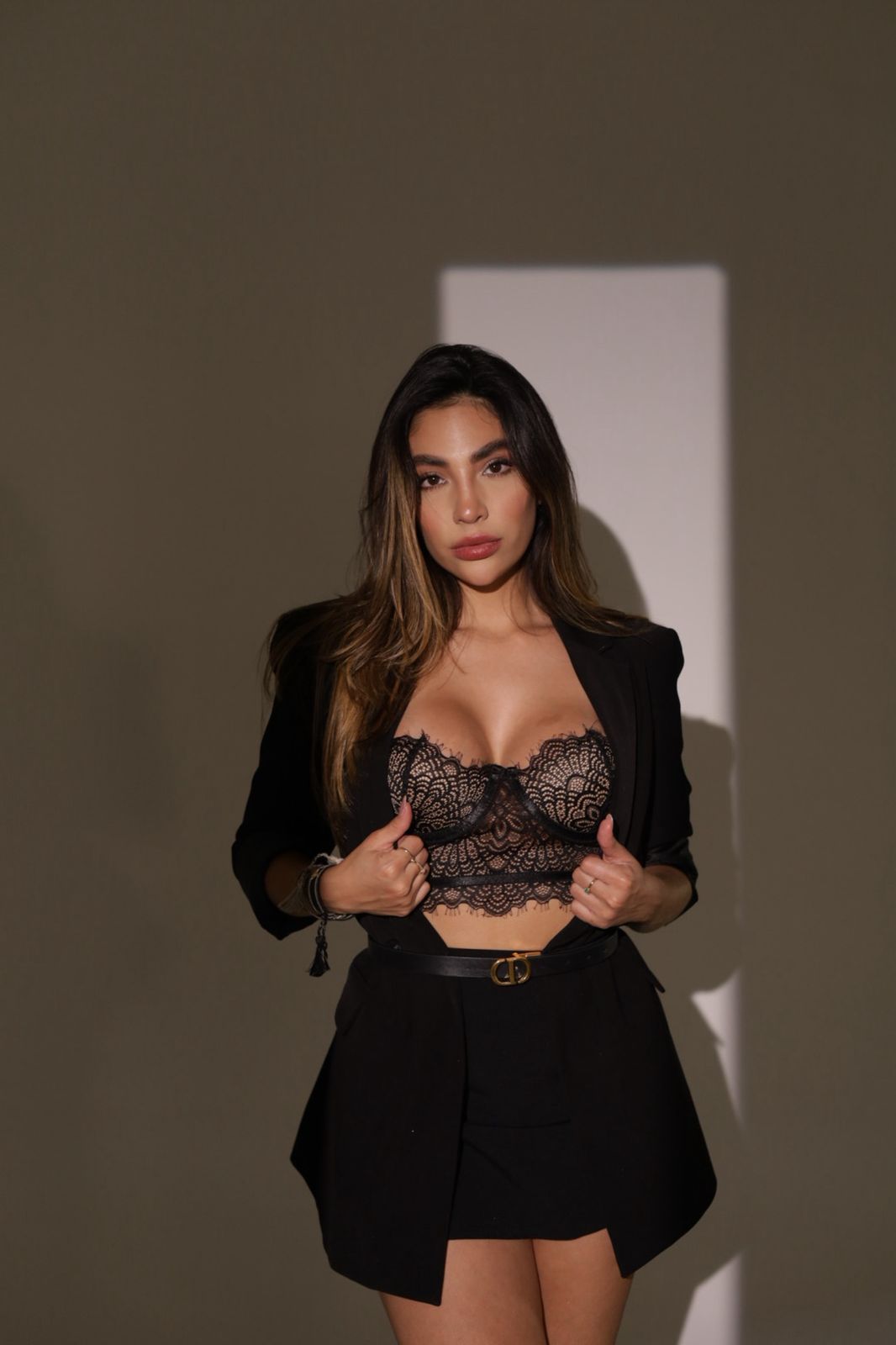 The Onyx Structure Lace Top